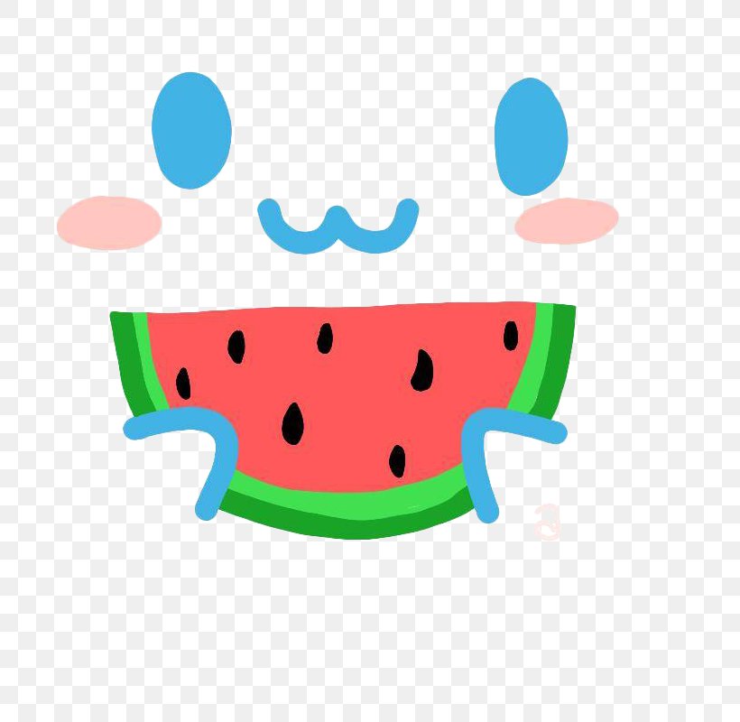 Watermelon Kavaii Drawing, PNG, 800x800px, Watercolor, Cartoon, Flower, Frame, Heart Download Free