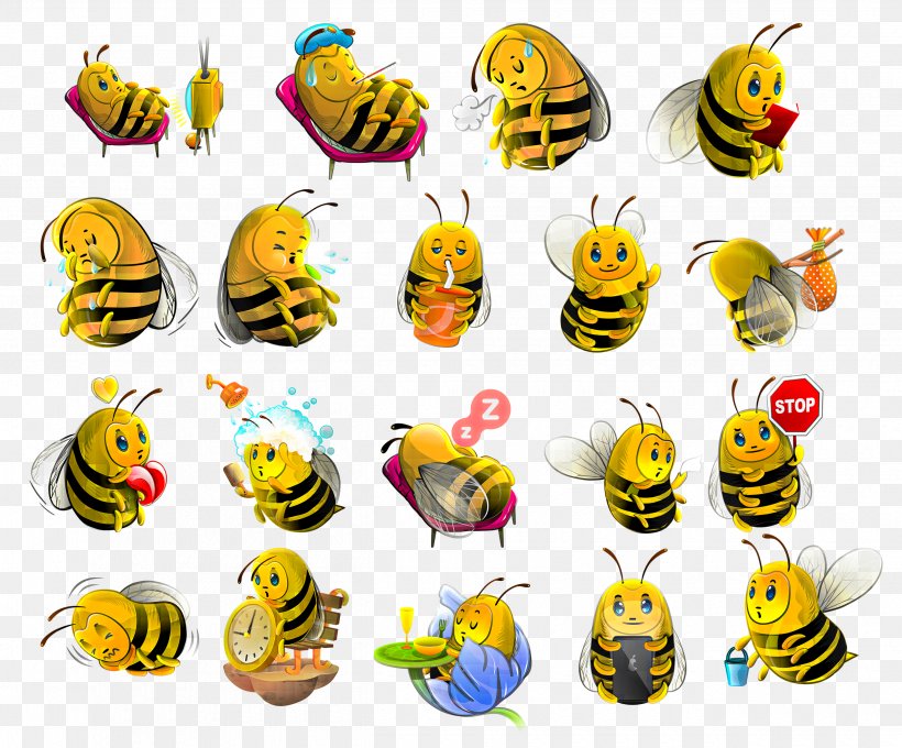 Bee Icon, PNG, 2500x2076px, Bee, Designer, Emoticon, Gratis, Honey Bee Download Free