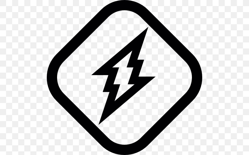 Electricity Symbol Lightning, PNG, 512x512px, Electricity, Area, Black, Black And White, Brand Download Free