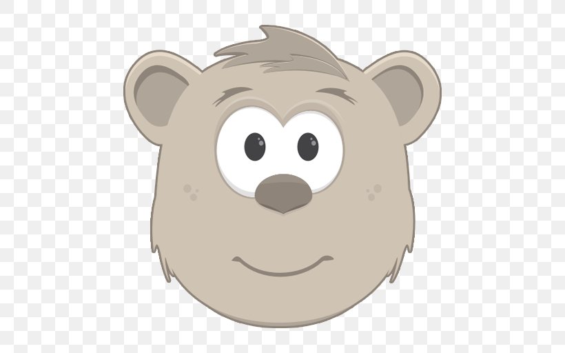 Bear Headgear Snout Animated Cartoon, PNG, 512x512px, Bear, Animated Cartoon, Carnivoran, Cartoon, Head Download Free