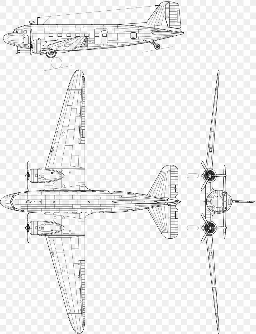 Douglas DC-3 Lisunov Li-2 Aircraft Propeller Airplane, PNG, 2000x2607px, Douglas Dc3, Aerospace Engineering, Aircraft, Aircraft Engine, Airliner Download Free