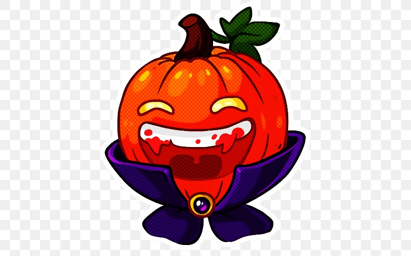 Cartoon Halloween Pumpkin, PNG, 512x512px, Sticker, Calabaza, Cartoon, Emoji, Emoticon Download Free