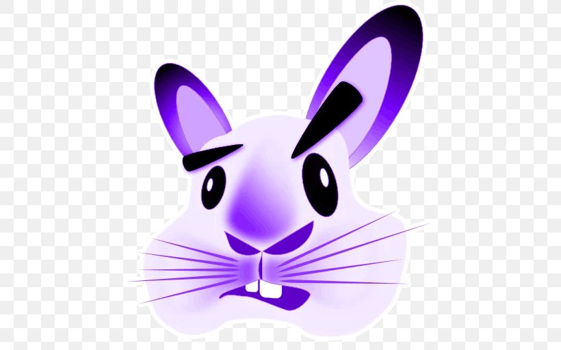 Domestic Rabbit Sticker Telegram Clip Art, PNG, 512x512px, Domestic Rabbit, Cartoon, Dog, Easter, Easter Bunny Download Free