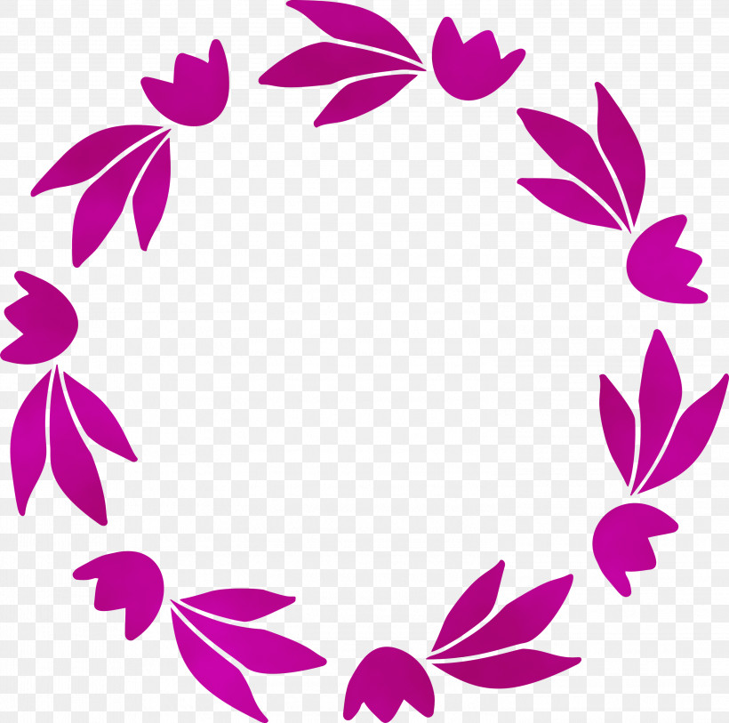 Leaf Pink Purple Magenta Plant, PNG, 2999x2974px, Floral Frame, Flower, Flower Frame, Leaf, Magenta Download Free