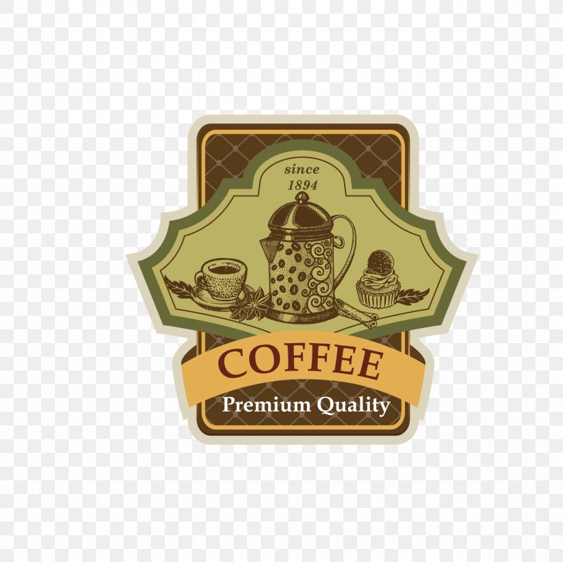 Coffee Cafe Royalty-free Illustration, PNG, 2362x2362px, Coffee, Badge, Brand, Cafe, Drink Download Free