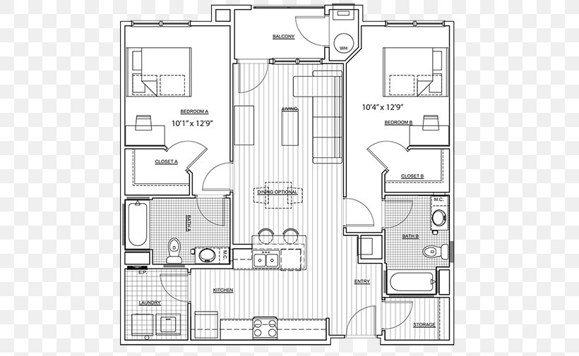 Floor Plan The Pavilion At North Grounds Apartments Arlington Boulevard Technical Drawing, PNG, 600x505px, Floor Plan, Apartment, Area, Arlington Boulevard, Bedroom Download Free