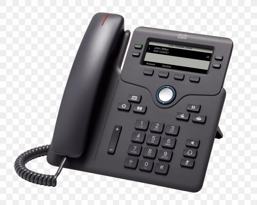 VoIP Phone Cisco 6851 IP Phone Cable Charcoal Telephone Mobile Phones Session Initiation Protocol, PNG, 3000x2400px, Voip Phone, Answering Machine, Caller Id, Cisco Systems, Corded Phone Download Free