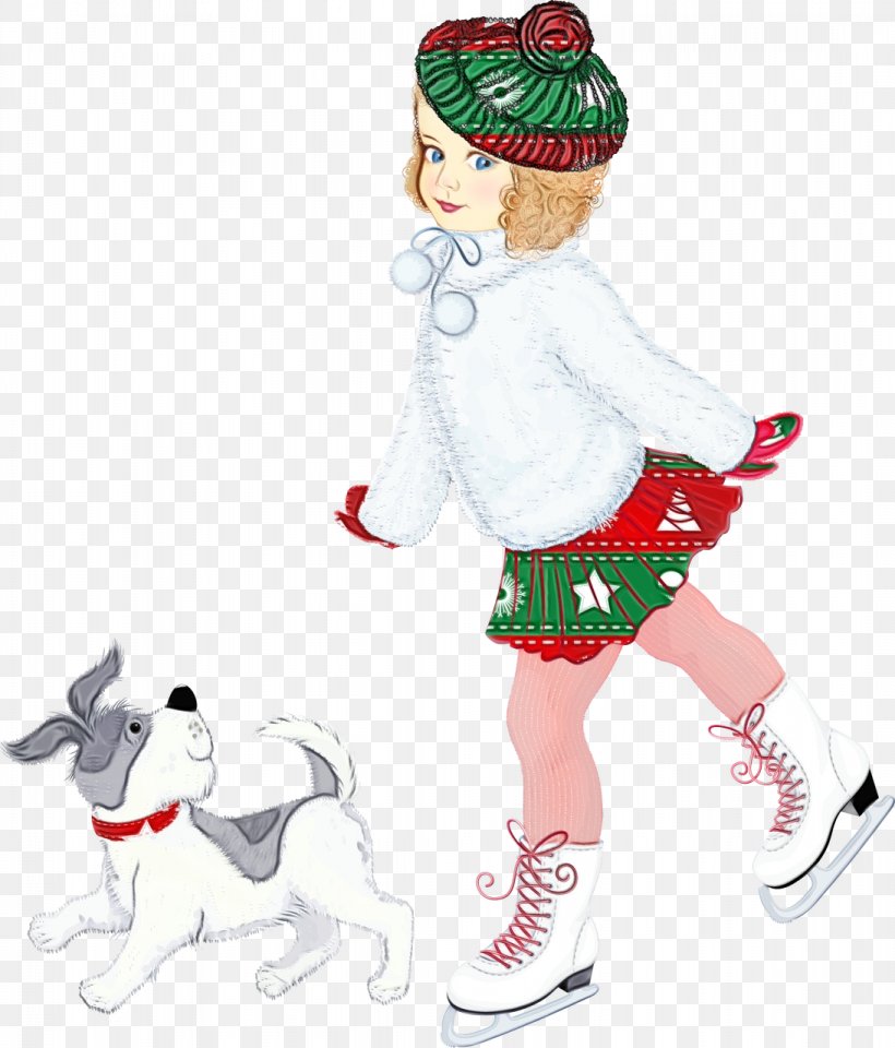 Cartoon Holiday Ornament Footwear Clip Art Christmas, PNG, 1093x1280px, Watercolor, Animal Figure, Cartoon, Christmas, Fictional Character Download Free