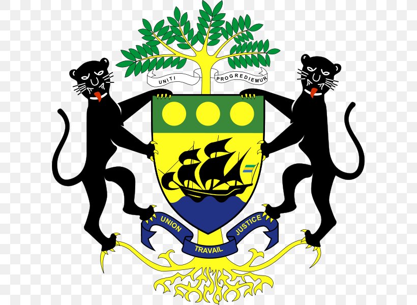 Coat Of Arms Of Gabon Coat Of Arms Of Gabon Crest Flag Of Gabon, PNG, 615x600px, Gabon, Artwork, Coat Of Arms, Coat Of Arms Of Ecuador, Coat Of Arms Of Fiji Download Free