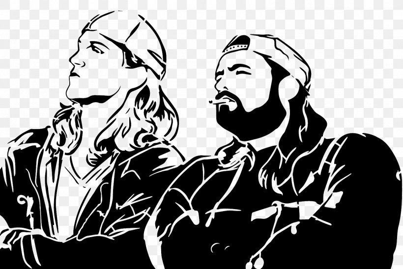 Stencil Drawing Art Jay And Silent Bob, PNG, 1565x1046px, Stencil, Art, Black And White, Cartoon, Character Download Free