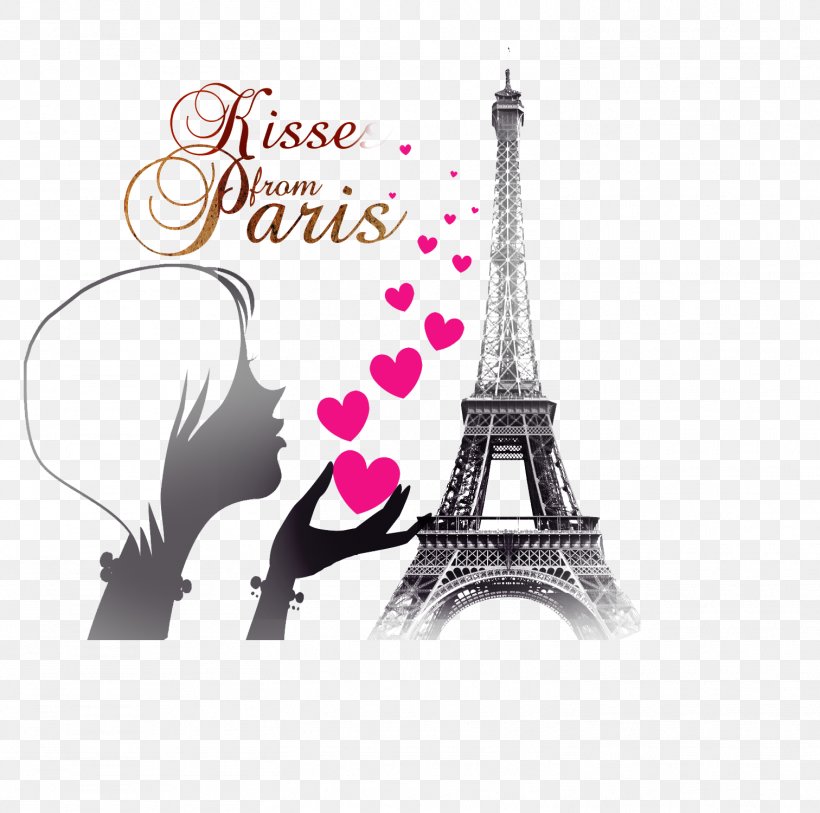 Eiffel Tower Illustration Graphic Design, PNG, 1512x1500px, Eiffel Tower, Brand, Heart, Mirror, Paris Download Free