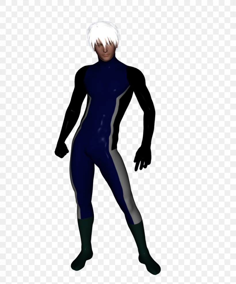 Wetsuit Spandex Cobalt Blue Silhouette Sleeve, PNG, 850x1023px, Wetsuit, Arm, Blue, Character, Clothing Download Free