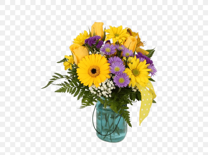 Flower Bouquet Transvaal Daisy Cut Flowers Floral Design, PNG, 500x611px, Flower, Chrysanths, Common Sunflower, Cut Flowers, Daisy Family Download Free