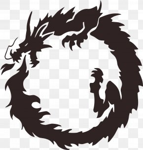 Ouroboros Symbol Dragon, PNG, 711x582px, Ouroboros, Black, Black And ...