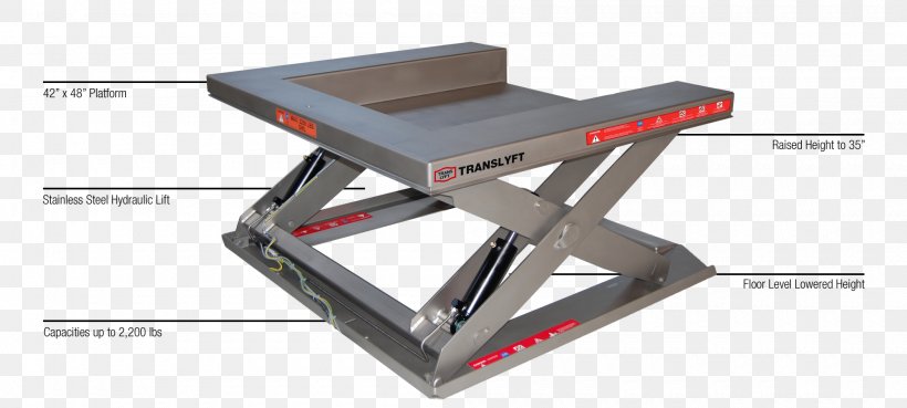 Lift Table Hydraulics Stainless Steel Pallet Desk, PNG, 2000x900px, Lift Table, Automotive Exterior, Car, Cart, Desk Download Free