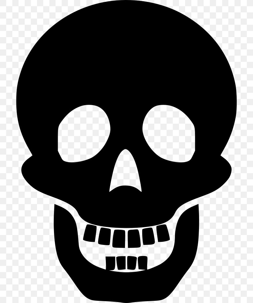 Skull Human Skeleton Silhouette Clip Art, PNG, 716x980px, Skull, Black And White, Bone, Drawing, Face Download Free