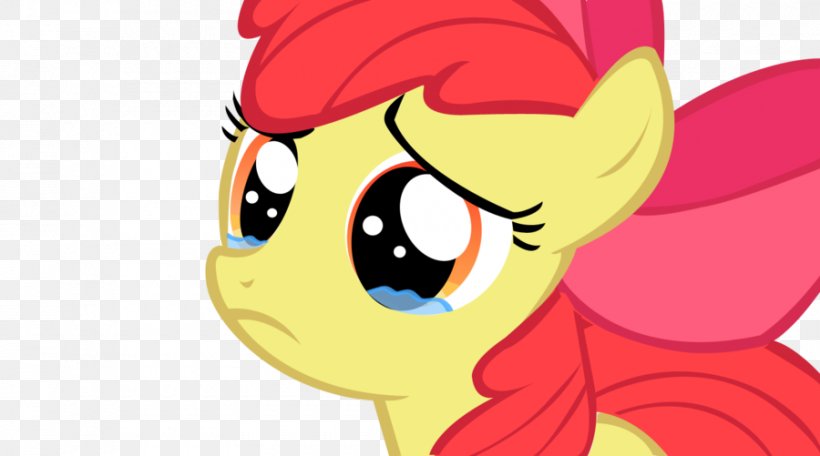 Apple Bloom Pony Applejack Crying Image, PNG, 900x501px, Watercolor, Cartoon, Flower, Frame, Heart Download Free