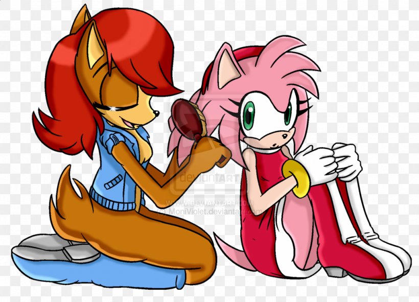 Princess Sally Acorn Amy Rose Mephiles The Dark, PNG, 1024x739px, Watercolor, Cartoon, Flower, Frame, Heart Download Free