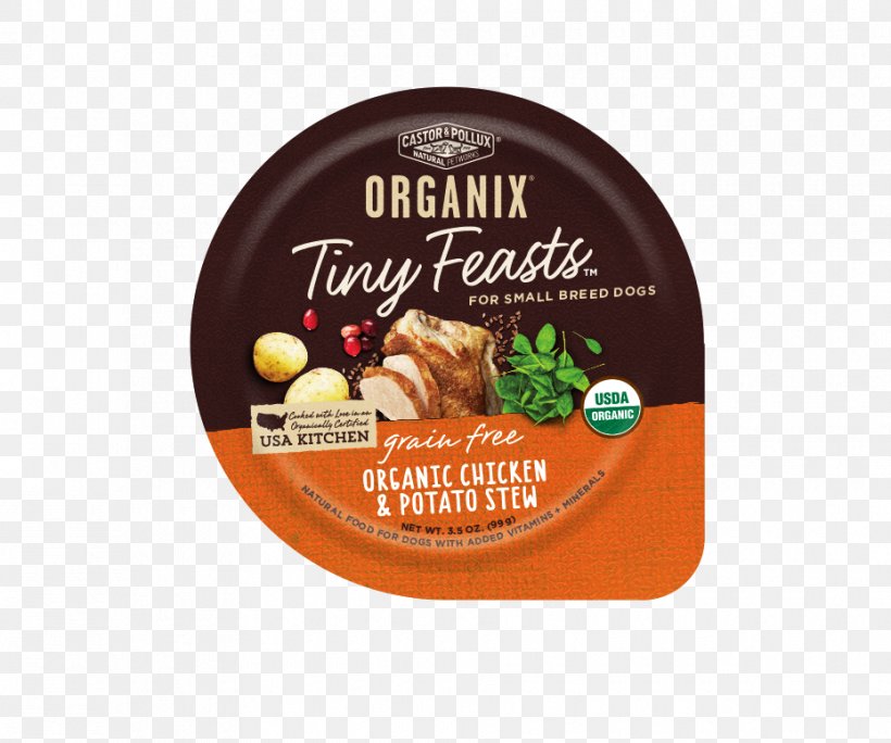 Castor And Pollux Organix Tiny Feasts Grain Free Small Breed Dog Food Vegetarian Cuisine Organic Food, PNG, 930x776px, Food, Carrot Soup, Castor, Castor And Pollux, Chicken As Food Download Free