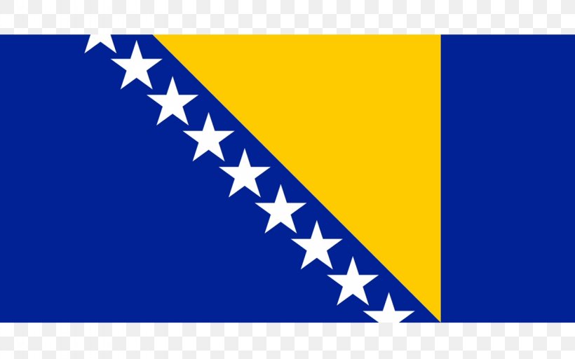 Flag Of Bosnia And Herzegovina National Flag Republic Of Bosnia And Herzegovina, PNG, 1280x800px, Bosnia And Herzegovina, Area, Blue, Brand, Country Download Free