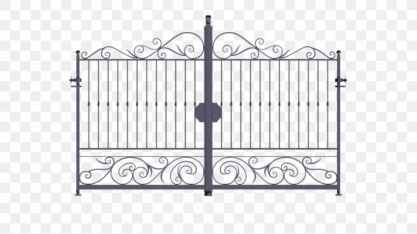 Gate Fence Wrought Iron, PNG, 1920x1080px, Gate, Aluminum Fencing, Area, Black And White, Chainlink Fencing Download Free
