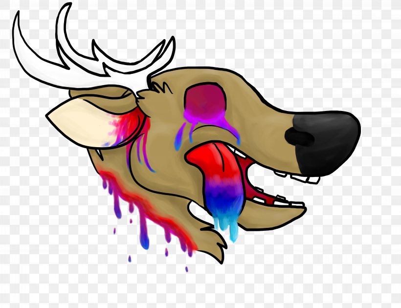 Dog Deer Drawing Clip Art, PNG, 6500x5000px, Watercolor, Cartoon, Flower, Frame, Heart Download Free