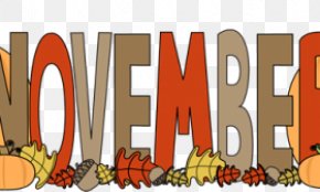 November Cliparts - November Autumn Banner Clip Art PNG