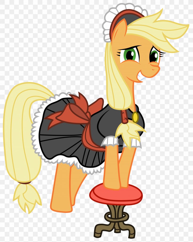 My Little Pony Applejack French Maid, PNG, 4005x5000px, Watercolor, Cartoon, Flower, Frame, Heart Download Free