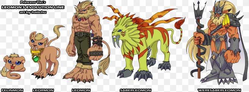 Leomon Guilmon Impmon Digimon Digivolution, PNG, 2434x900px, Leomon, Action Figure, Agumon, Animal Figure, Art Download Free