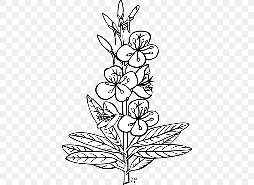 Plant Flower Leaf Clip Art, PNG, 420x599px, Plant, Area, Art, Black And White, Branch Download Free