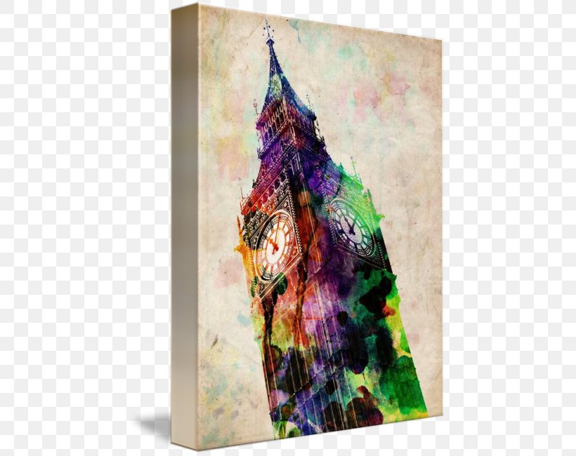 Big Ben Modern Art Painting Canvas, PNG, 452x650px, Big Ben, Art, Artist, Canvas, Canvas Print Download Free