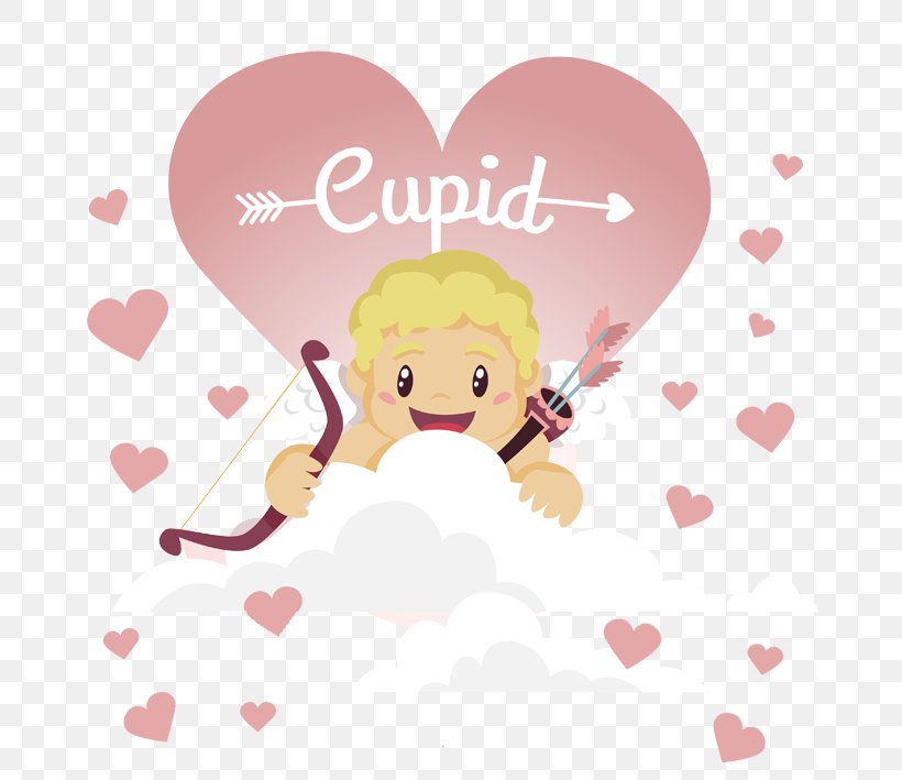 Cupid Love Euclidean Vector, PNG, 709x709px, Watercolor, Cartoon, Flower, Frame, Heart Download Free