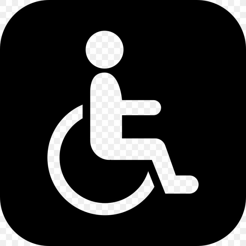 Disability Sign Accessibility, PNG, 980x980px, Disability, Accessibility, Accessible Toilet, Area, Black And White Download Free
