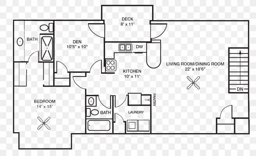 Paper Floor Plan Technical Drawing White, PNG, 1000x610px, Paper, Area, Black And White, Diagram, Drawing Download Free