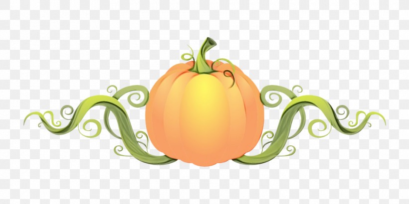 Pumpkin, PNG, 960x480px, Watercolor, Butternut Squash, Calabaza, Field Pumpkin, Muffin Download Free