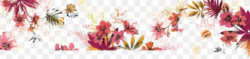 Floral Design Flower Illustration, PNG, 1200x286px, Floral Design, Artificial Flower, Behance, Cut Flowers, Decor Download Free