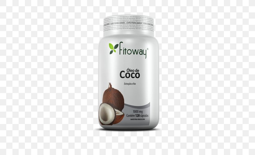 Coconut Oil Dietary Supplement Food Safflower, PNG, 500x500px, Coconut Oil, Capsule, Coconut, Dietary Supplement, Fish Oil Download Free