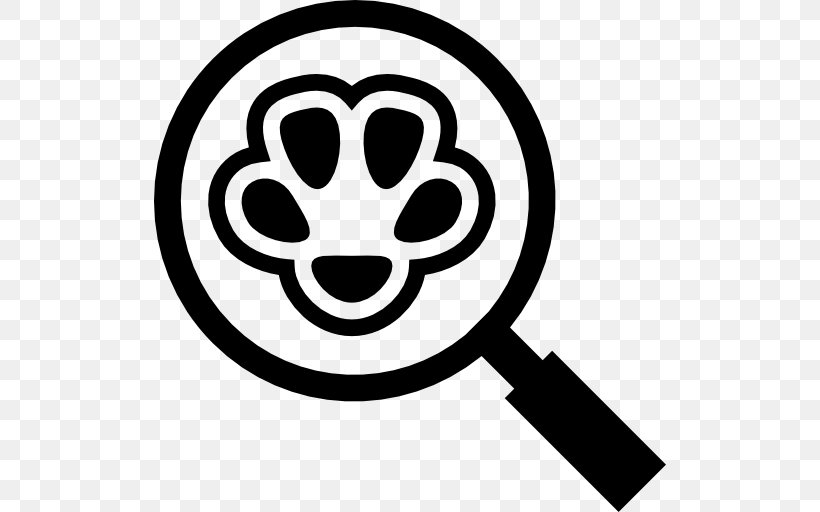Footprint, PNG, 512x512px, Footprint, Black And White, Magnifying Glass, Smile, Symbol Download Free