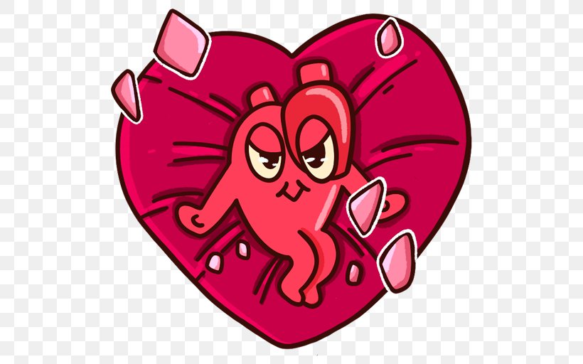 Heart And Brain: An Awkward Yeti Collection Sticker Telegram, PNG, 512x512px, Watercolor, Cartoon, Flower, Frame, Heart Download Free