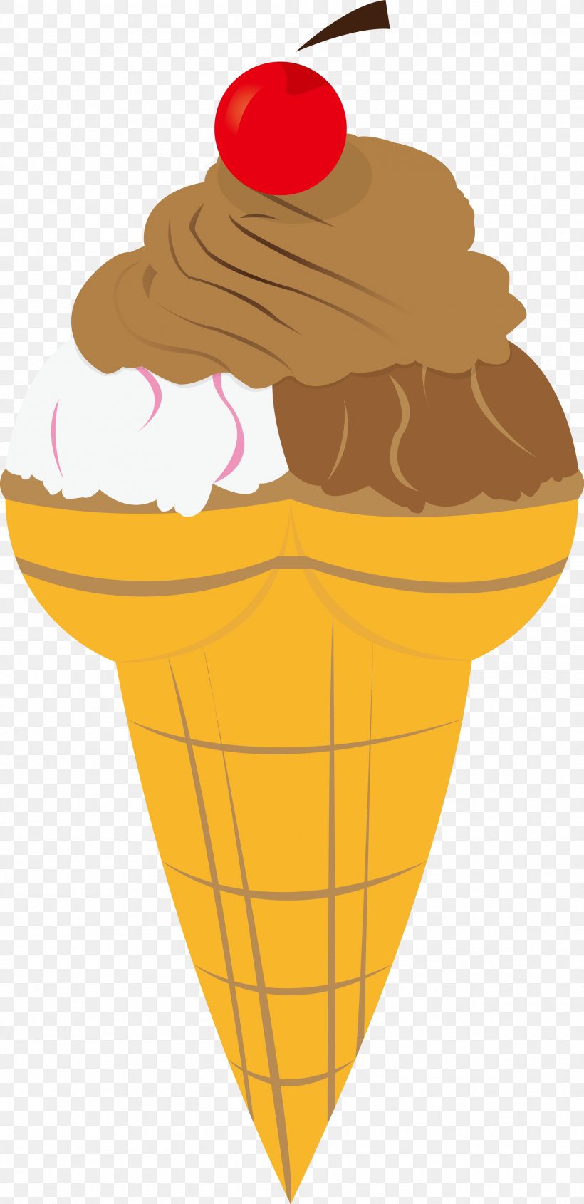 Neapolitan Ice Cream Sundae Ice Cream Cone Cherry Ice Cream, PNG, 1769x3647px, Ice Cream, Cherry, Cherry Ice Cream, Cone, Dairy Product Download Free