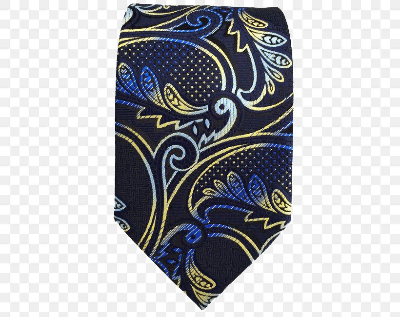 Luxe Zijden Stropdas Blauw Paisley Blue Novelty 100% Silk Classic Mens Necktie Tie Hanky Cufflink Set NT144, PNG, 650x650px, Paisley, Blue, Cobalt, Cobalt Blue, Cufflink Download Free