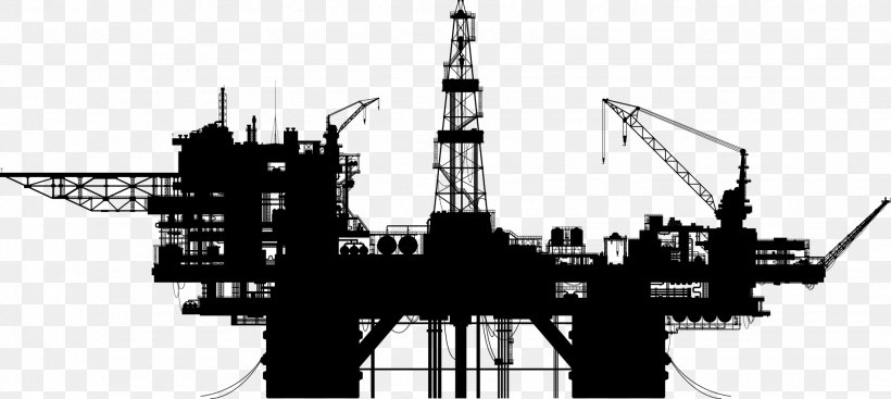 Oil Platform Petroleum Drilling Rig Offshore Drilling, PNG, 2048x919px, Oil Platform, Black And White, Drilling Rig, Landmark, Metropolis Download Free