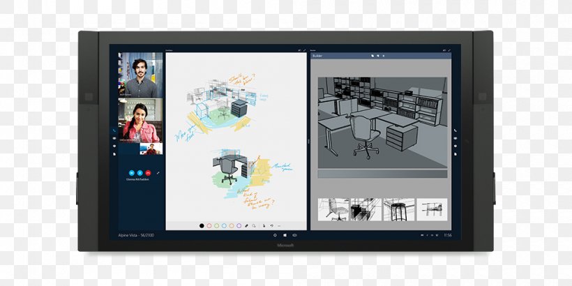 Surface Hub Microsoft Surface 2, PNG, 1000x500px, Surface Hub, Computer Software, Display Advertising, Display Device, Gigabyte Download Free