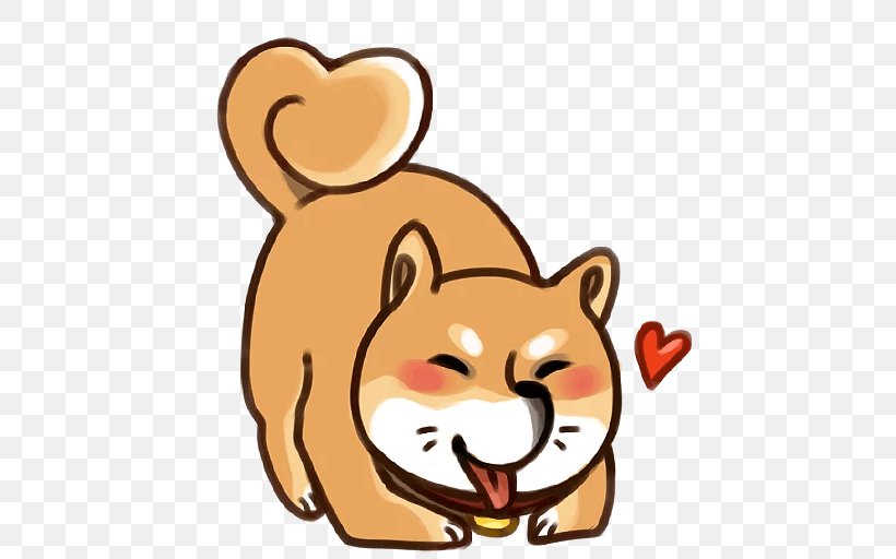 Shiba Inu Sticker Whiskers Telegram Clip Art, PNG, 512x512px, Shiba Inu, Animal, Artwork, Bear, Big Cats Download Free