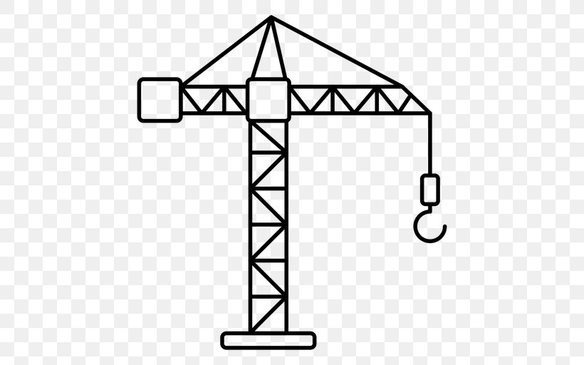 Crane Building Information Modeling Architectural Engineering Clip Art, PNG, 512x512px, Crane, Architectural Engineering, Area, Black And White, Building Information Modeling Download Free