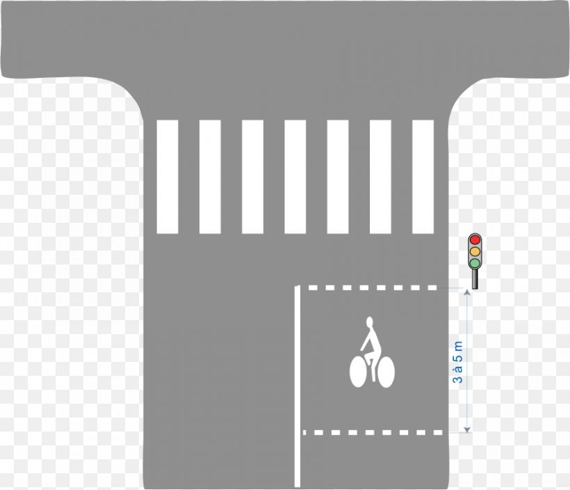 Marquage D'un Stop En France Advanced Stop Line Ligne D'effet De Feux En France Bicycle Road Surface Marking, PNG, 894x768px, Bicycle, Black, Brand, Carriageway, Cycling Download Free