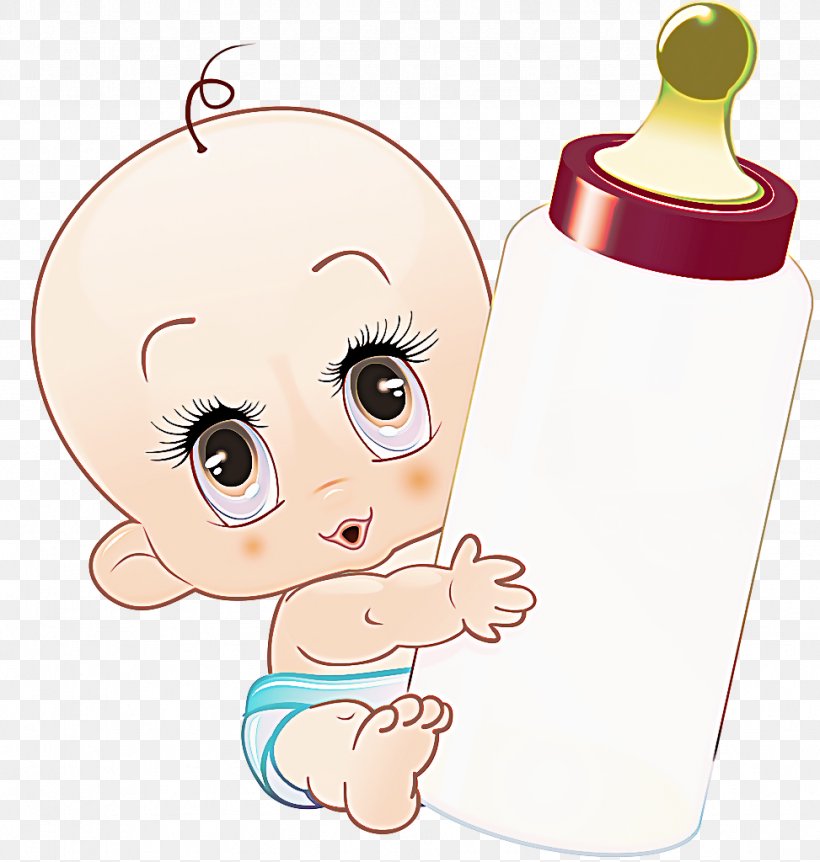 Baby Bottle, PNG, 973x1024px, Baby Bottle, Baby Products, Bottle, Cartoon, Child Download Free