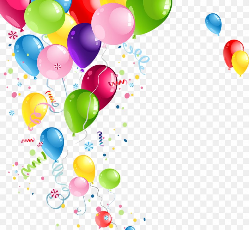 Balloon Birthday Party Clip Art, PNG, 961x888px, Balloon, Birthday, Christmas, Confetti, Gift Download Free