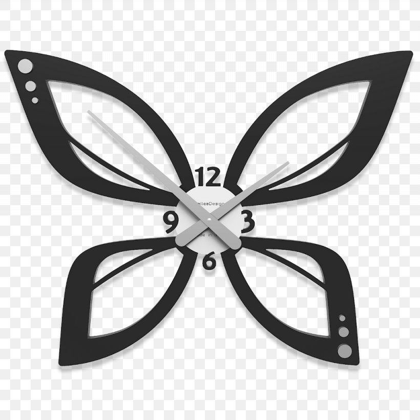 Clock Wall Watch Parede Color, PNG, 1025x1024px, Clock, Black, Black And White, Butterfly, Color Download Free
