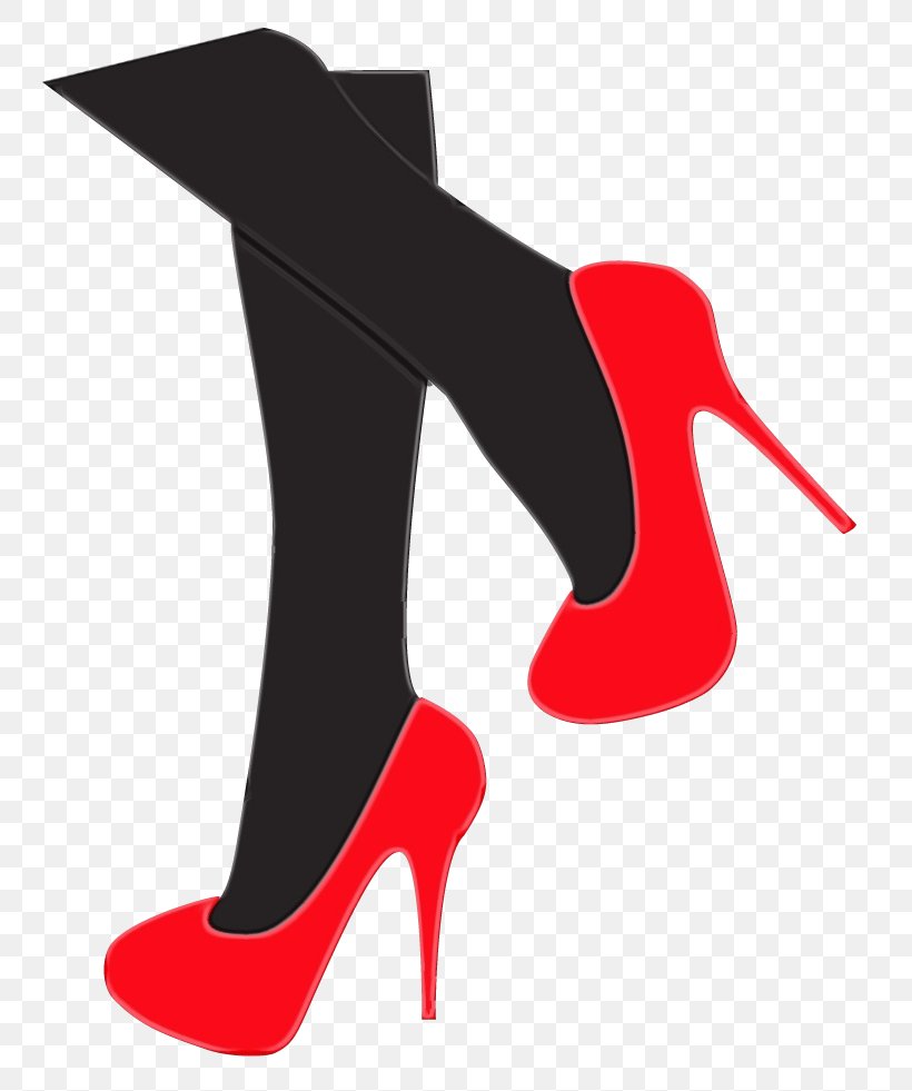High Heels Footwear Red Leg Shoe, PNG, 746x981px, Watercolor, Carmine, Court Shoe, Footwear, High Heels Download Free